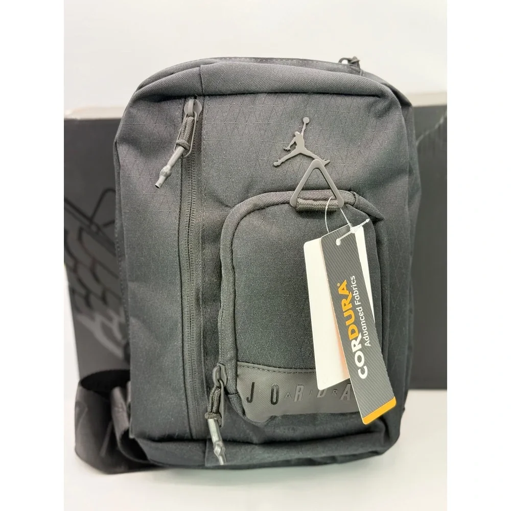 Jordan Monogram Crossbody Bag Black Cordura Sling MA0957-023 OS